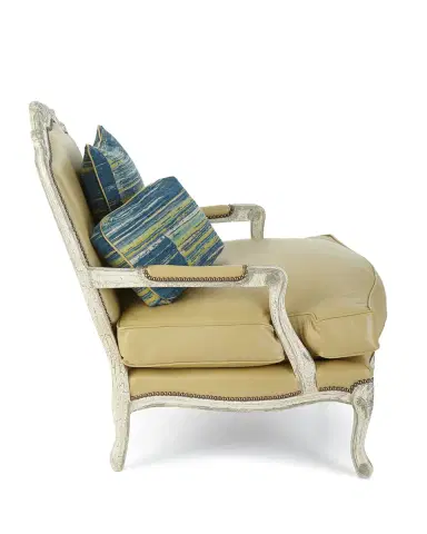 Old Hickory Tannery Garten Leather Bergere Chair | Thumbnail 2