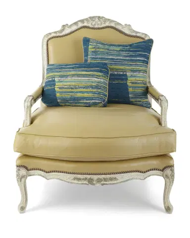 Old Hickory Tannery Garten Leather Bergere Chair | Thumbnail 3