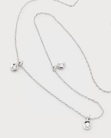 Roberto Coin 18k 3-Diamond Dangle Necklace | Thumbnail 3