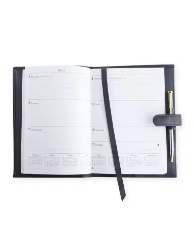 Royce New York Monogrammed Executive Weekly Leather Calendar Planner, Personalized | Thumbnail 2