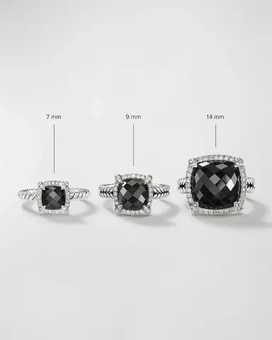 David Yurman Petite Chatelaine Pave Bezel Ring with Gemstone and Diamonds in Silver | Thumbnail 3 David Yurman Petite Chatelaine Pave Bezel Ring with Gemstone and Diamonds in Silver | Thumbnail 3