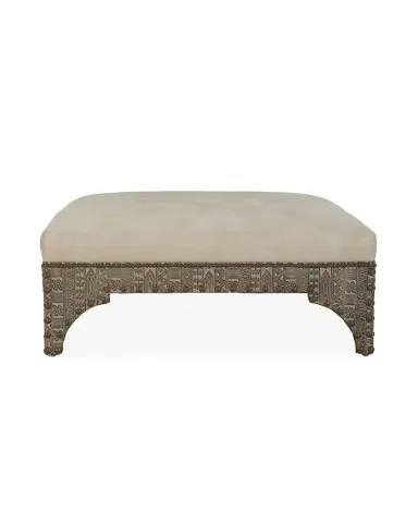 Old Hickory Tannery Lindgren Leather Ottoman | Thumbnail 2
