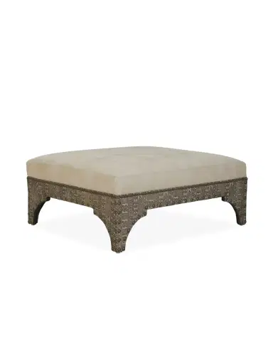 Old Hickory Tannery Lindgren Leather Ottoman | Thumbnail 3