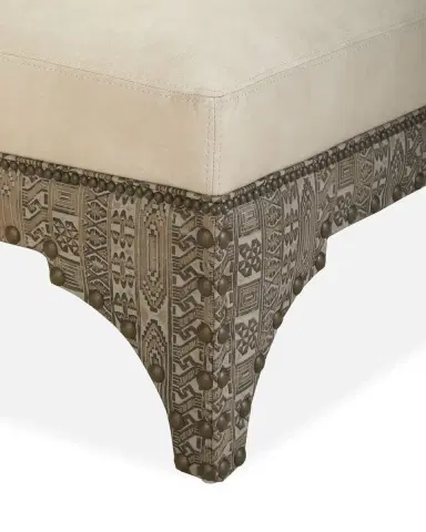 Old Hickory Tannery Lindgren Leather Ottoman | Thumbnail 4