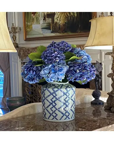 Winward Home Hydrangea Faux Floral Arrangement in Jar | Thumbnail 2