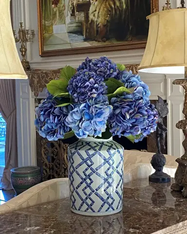 Winward Home Hydrangea Faux Floral Arrangement in Jar | Thumbnail 1