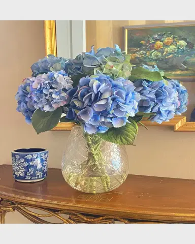Winward Home Hydrangea Mix Faux Floral Arrangement in Vase | Thumbnail 2