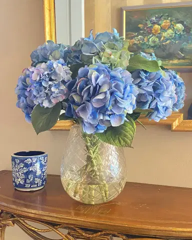 Winward Home Hydrangea Mix Faux Floral Arrangement in Vase | Thumbnail 1