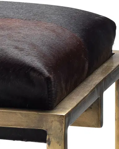 Jamie Young Shelby Espresso Hair Hide Bench | Thumbnail 2
