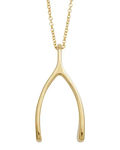Jennifer Meyer 18k Wishbone Pendant Necklace | Thumbnail 1