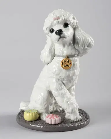 Lladro Poodle with Mochis Figurine | Thumbnail 3