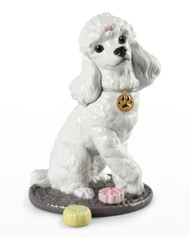 Lladro Poodle with Mochis Figurine | Thumbnail 1