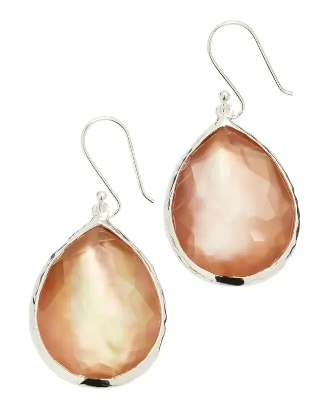Large Teardrop Earrings in Sterling Silver
