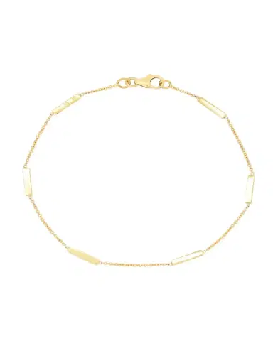 Jennifer Meyer 18K Bar By-the-Inch Bracelet on 14k Chain | Thumbnail 3