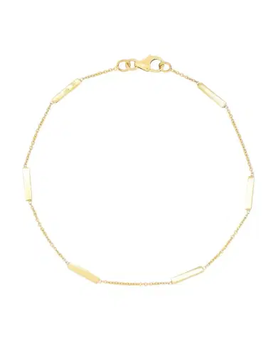 Jennifer Meyer 18K Bar By-the-Inch Bracelet on 14k Chain | Thumbnail 1