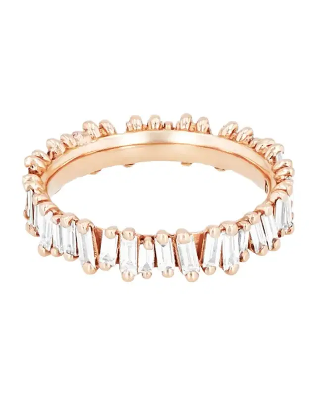 18k Diamond Classic Fireworks Eternity Band Ring Size 4.5-8
