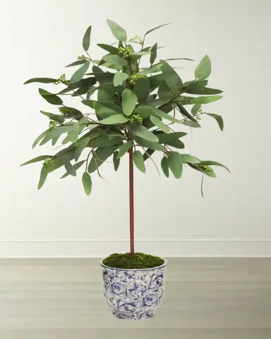 Winward Home Long Eucalyptus in Cache Pot | Thumbnail 2