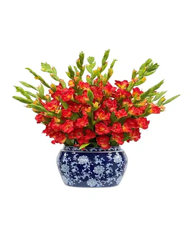 Winward Home Gladioulus Faux-Floral Arrangement in Oval Planter | Thumbnail 2 Winward Home Gladioulus Faux-Floral Arrangement in Oval Planter | Thumbnail 2