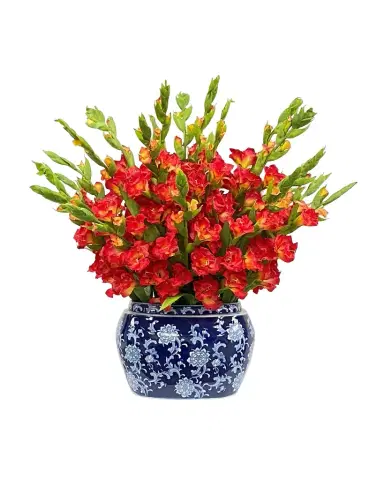 Winward Home Gladioulus Faux-Floral Arrangement in Oval Planter | Thumbnail 1 Winward Home Gladioulus Faux-Floral Arrangement in Oval Planter | Thumbnail 1