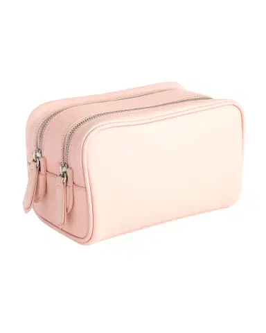 ROYCE New York Monogrammed Double Zip Leather Toiletry Bag, Personalized | Thumbnail 2
