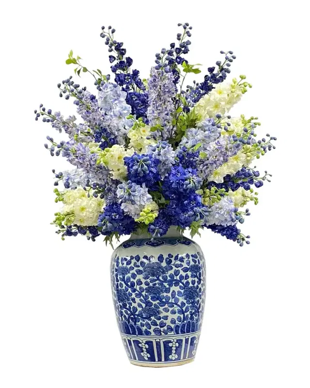 Winward Home Delphinium Mixed Faux Floral Arrangement in Pot