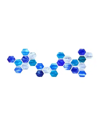 Karo Studios Water Hexagonal Glass Wall Sculpture | Thumbnail 1
