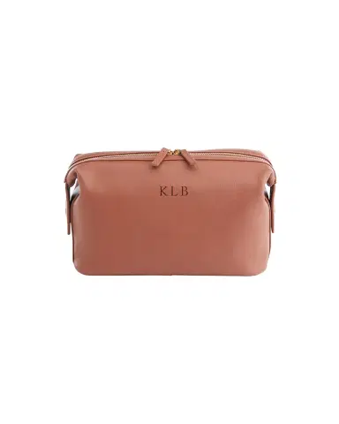 ROYCE New York Monogrammed Large Leather Toiletry Bag, Personalized | Thumbnail 2