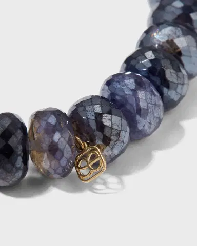 Sydney Evan Medium Love Script on 10mm Iolite Bracelet | Thumbnail 7 Sydney Evan Medium Love Script on 10mm Iolite Bracelet | Thumbnail 7