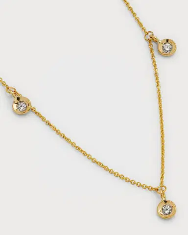 Roberto Coin 18k 3-Diamond Dangle Necklace | Thumbnail 2