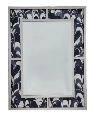 Port 68 Bedford Mirror with Black Orchid Fabric | Thumbnail 1