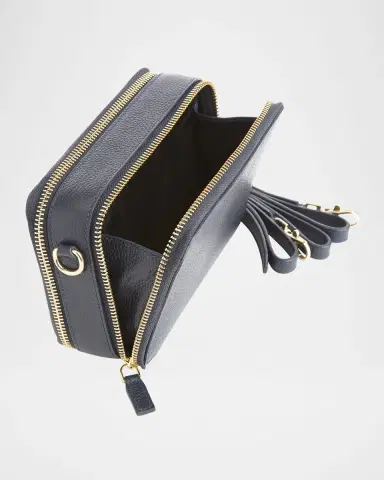 Royce New York Monogrammed Leather Crossbody Bag, Personalized | Thumbnail 2
