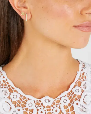 Jennifer Meyer 18k Mini Four-Leaf Clover Stud Earrings | Thumbnail 1