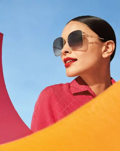 Gucci Oversized Square Metal Sunglasses | Thumbnail 2