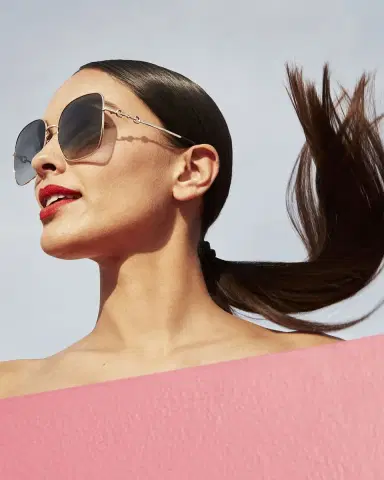 Gucci Oversized Square Metal Sunglasses | Thumbnail 4