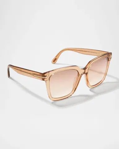 TOM FORD Selby Square Acetate Sunglasses | Thumbnail 3