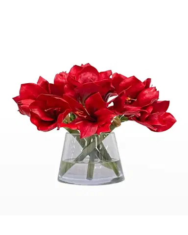 Winward Home Amaryllis Faux-Floral Arrangement in Vase | Thumbnail 3
