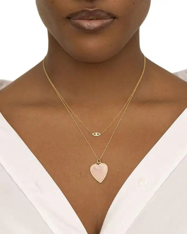 Diamond Open Evil Eye Necklace