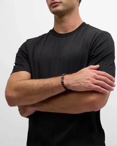 Tateossian Men 's Matte Onyx Bracelet with Black Rhodium Nugget | Thumbnail 2