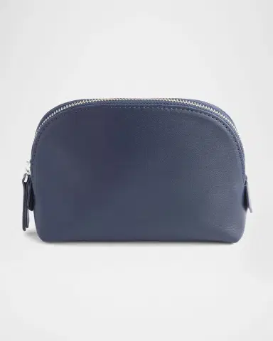 Royce New York Monogrammed Compact Leather Cosmetic Bag | Thumbnail 5