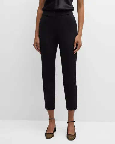 Max Mara Pegno Jersey Straight-Leg Ankle Pants | Thumbnail 4