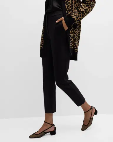 Max Mara Pegno Jersey Straight-Leg Ankle Pants | Thumbnail 7