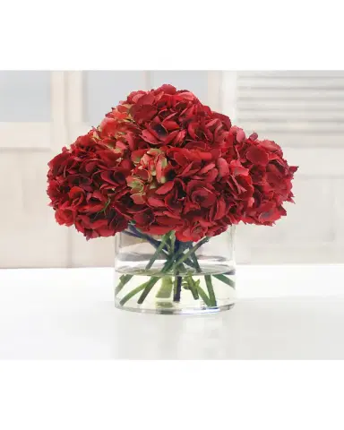 Winward Home Hydrangea Faux-Floral Arrangement in Vase | Thumbnail 2