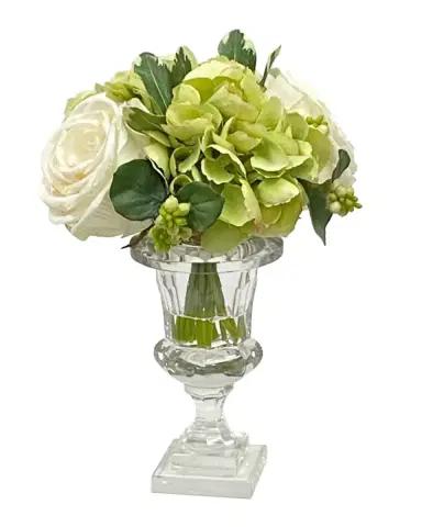 Winward Home Rose Hydrangea Arrangement in Custom Vase | Thumbnail 1