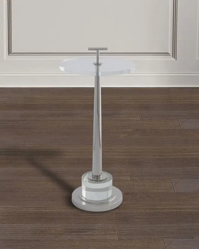 Port 68 Toronto Nickel & Crystal Accent Table