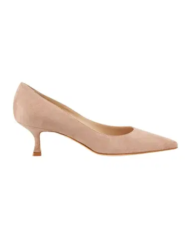 Manolo Blahnik 50mm Srila Suede Kitten Heel Pumps | Thumbnail 1 Manolo Blahnik 50mm Srila Suede Kitten Heel Pumps | Thumbnail 1