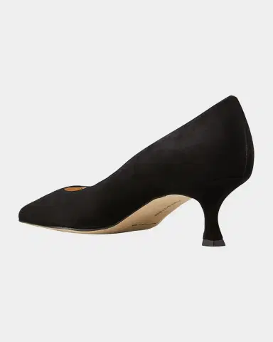 Manolo Blahnik 50mm Srila Suede Kitten Heel Pumps | Thumbnail 4 Manolo Blahnik 50mm Srila Suede Kitten Heel Pumps | Thumbnail 4