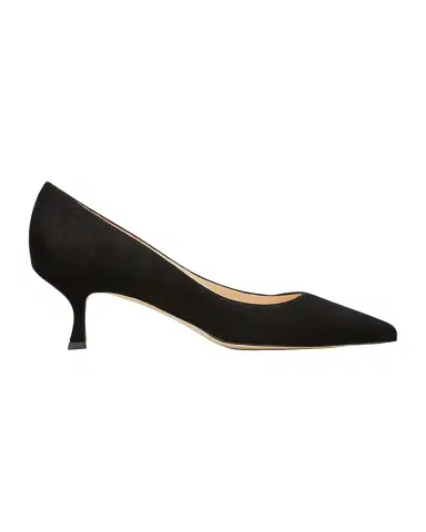 Manolo Blahnik 50mm Srila Suede Kitten Heel Pumps | Thumbnail 1 Manolo Blahnik 50mm Srila Suede Kitten Heel Pumps | Thumbnail 1