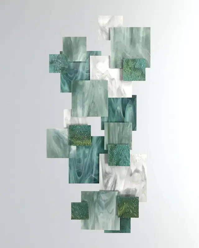 Karo Studios Coral Vertical Glass Wall Sculpture