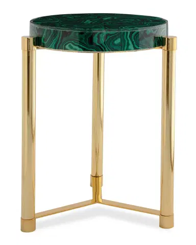 Port 68 Malachite Style Gold Accent Table | Thumbnail 2 Port 68 Malachite Style Gold Accent Table | Thumbnail 2