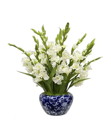 Winward Home Gladiolus Arrangement in Bowl Vase | Thumbnail 2